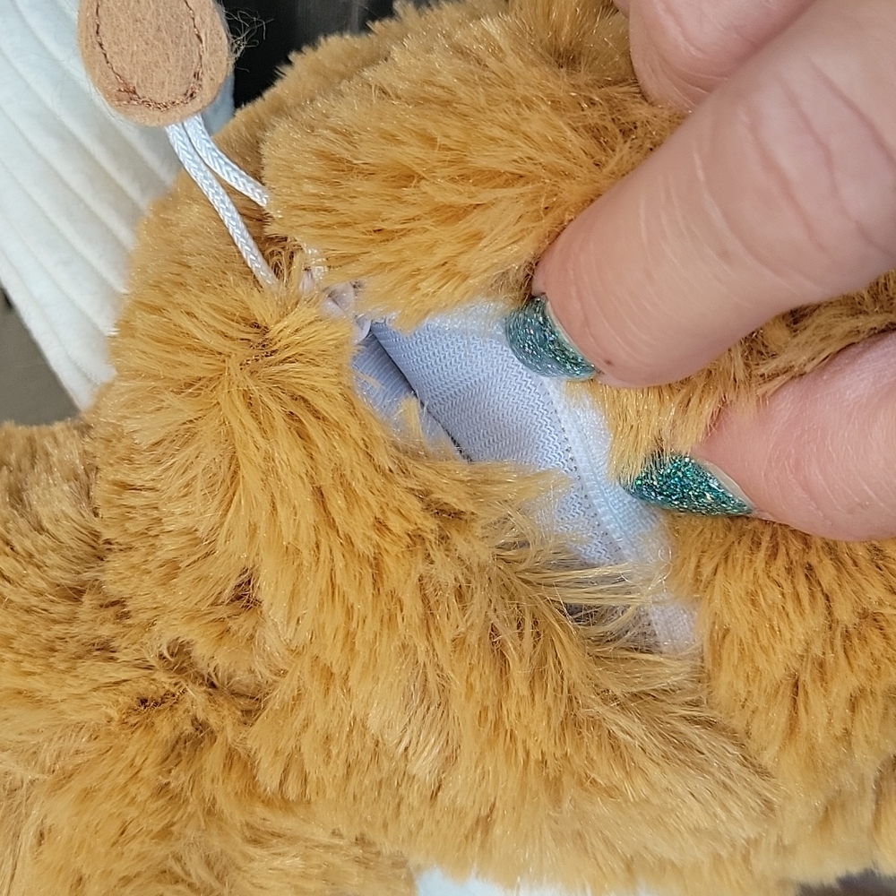 Scentsy Buddy Baby Scratch the Cat  Cream Tan Orange Secret Zippered Pouch  NEW - Picture 5 of 12